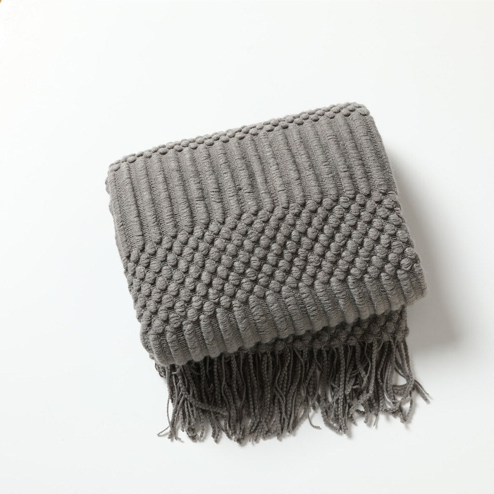 Blanket Knitted Sofa Throw Scandinavian Style