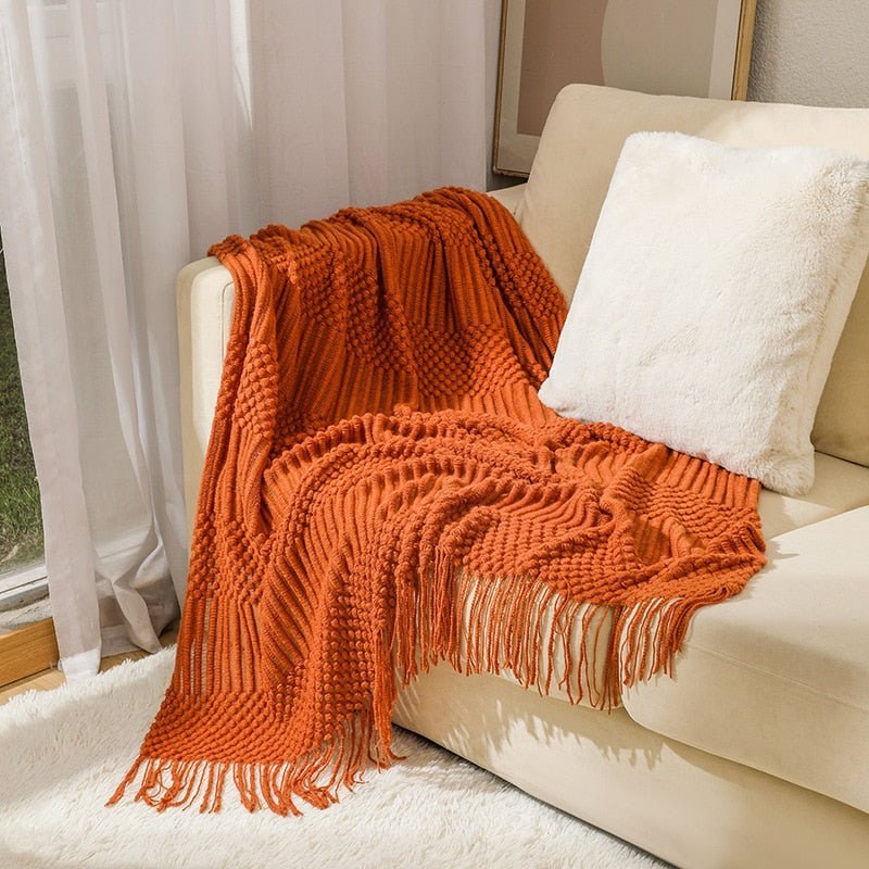 Blanket Knitted Sofa Throw Scandinavian Style