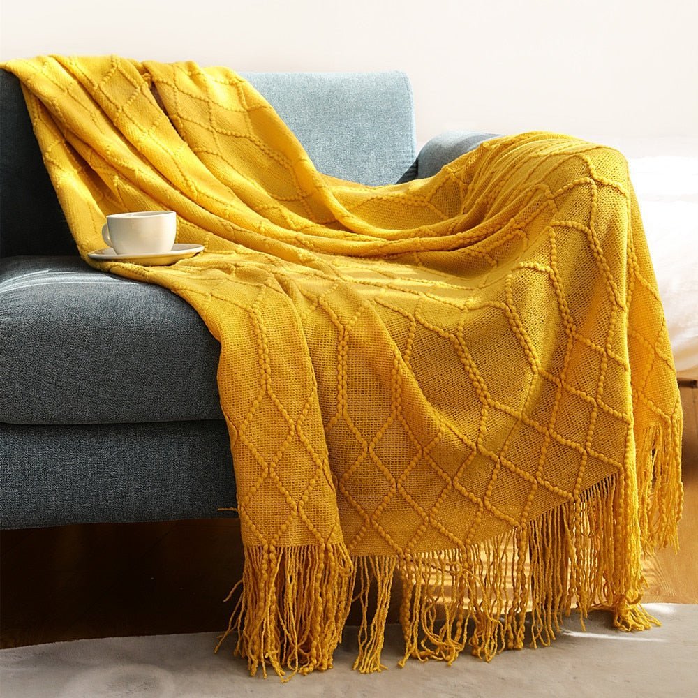 Blanket Knitted Sofa Throw Scandinavian Style