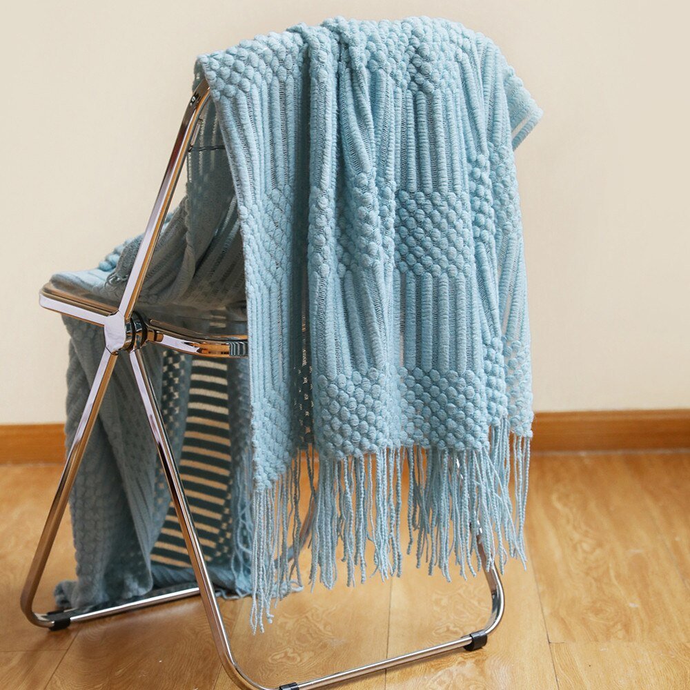 Blanket Knitted Sofa Throw Scandinavian Style