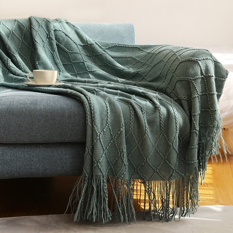 Blanket Knitted Sofa Throw Scandinavian Style