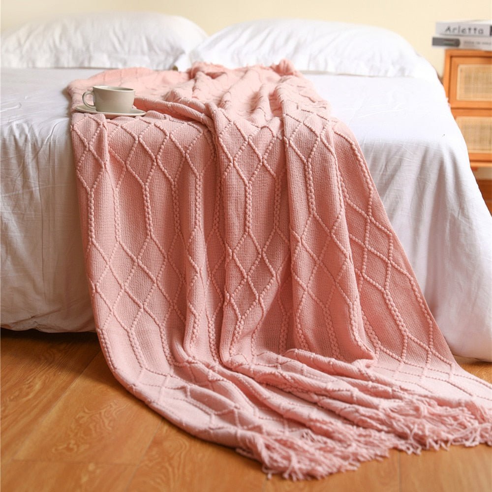 Blanket Knitted Sofa Throw Scandinavian Style