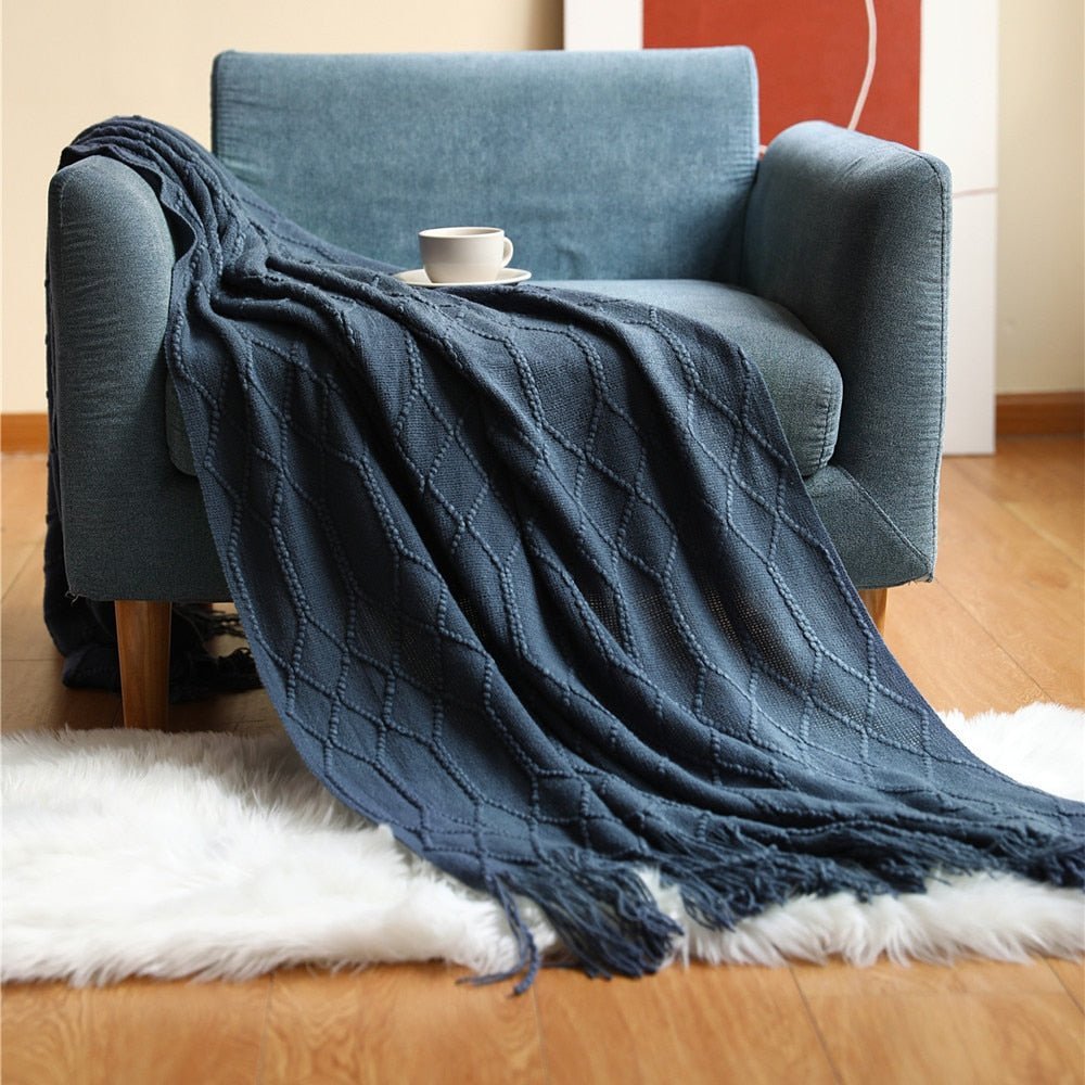 Blanket Knitted Sofa Throw Scandinavian Style