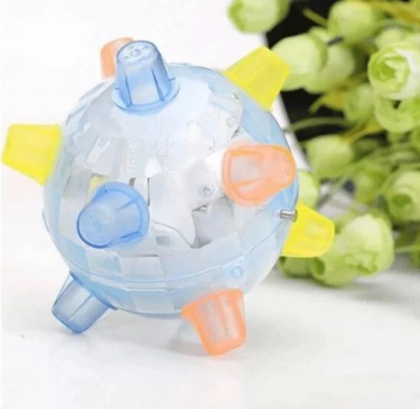 Juguete para perro pelota interactiva de goma con LED y rebote