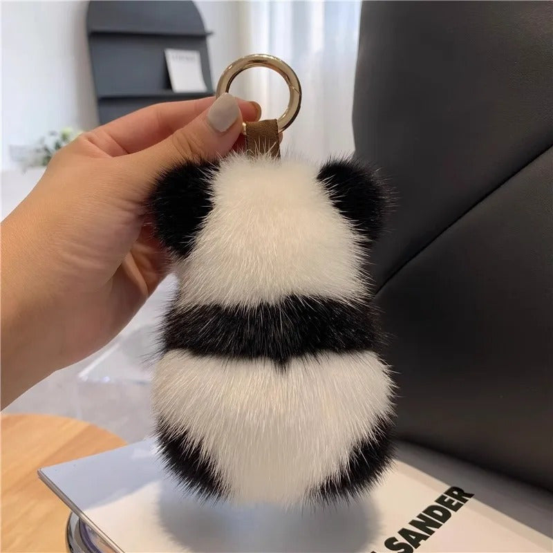 Weiche Plüsch-Schlüsselanhänger Niedlicher Panda Taschenanhänger
