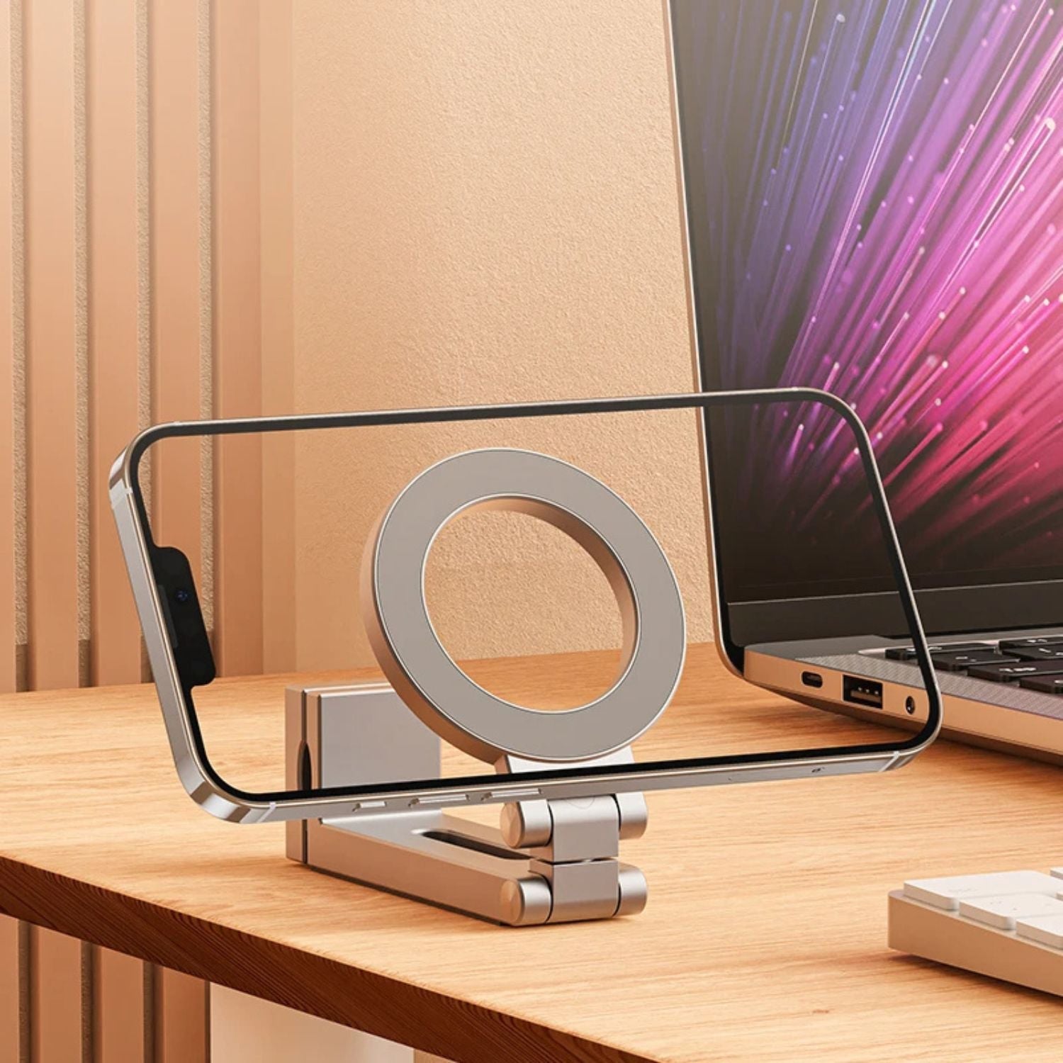 Phone Holder Stand with Magnetic Aluminium Base