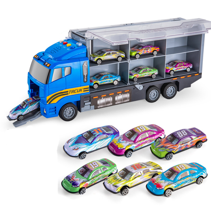 Toy Construction Vehicle Set with Carry Case