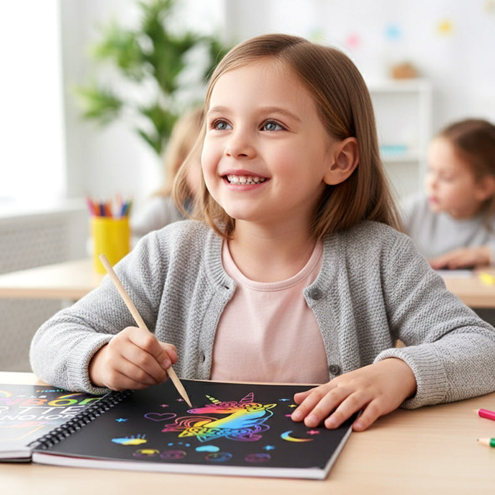 Regnbågens magiska skrappapper med träpenna - Image 7