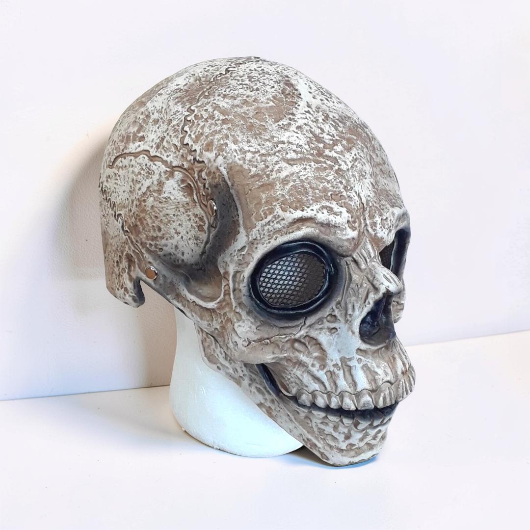 Skull Mask Halloween Moving Jaw Full Head Costume Prop