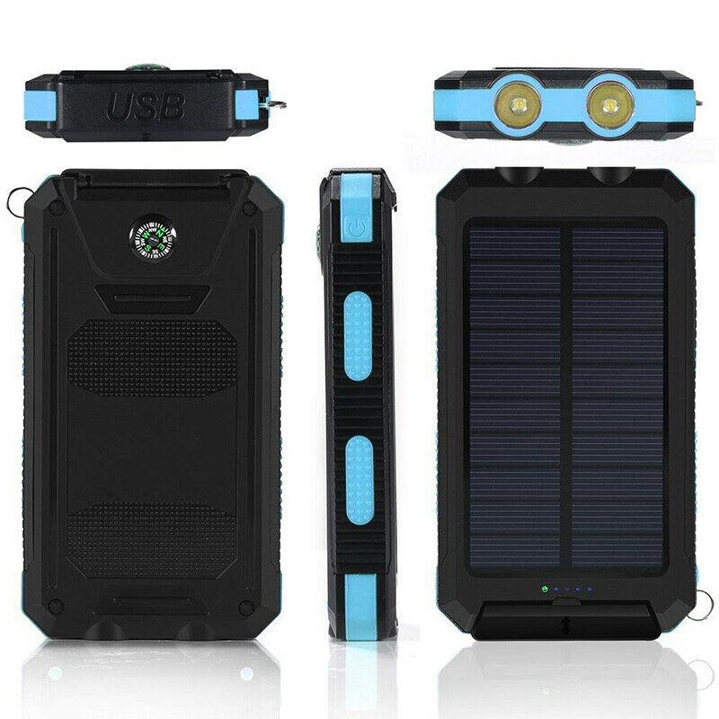Solar Power Bank Waterproof Dual USB Charger