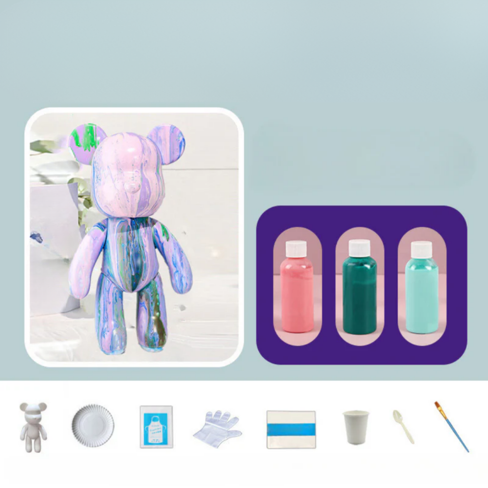 Moderne bunte Harz-Bärenfigur Dekor