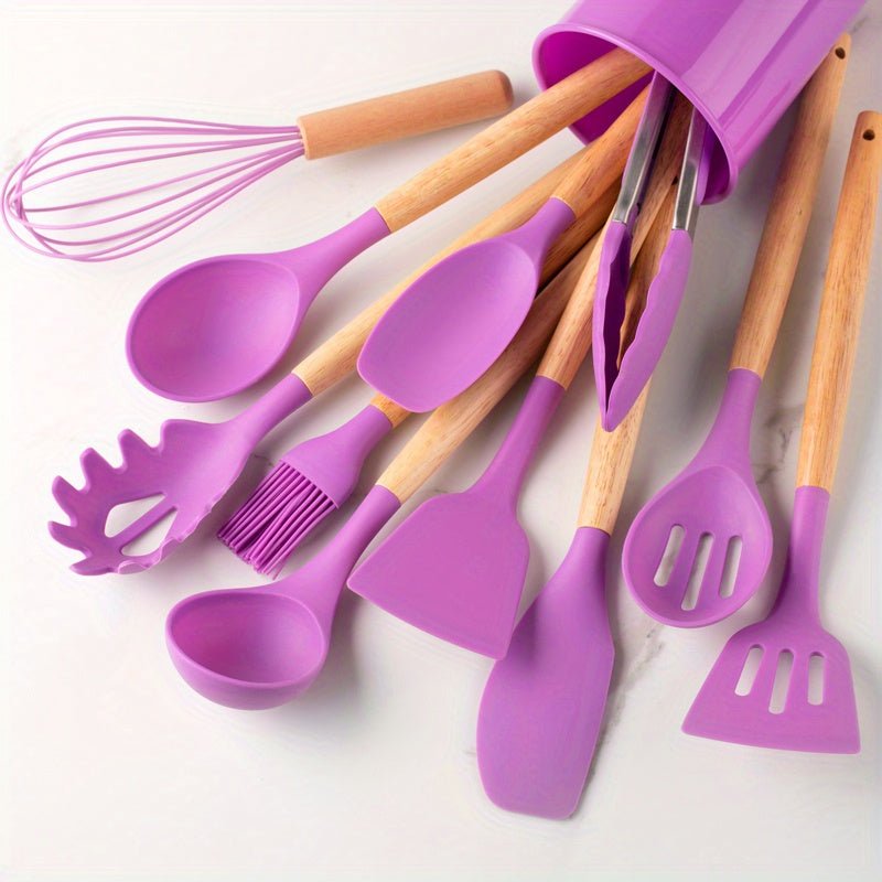 Kitchen Utensils Set Silicone Non-Stick Cooking Tools