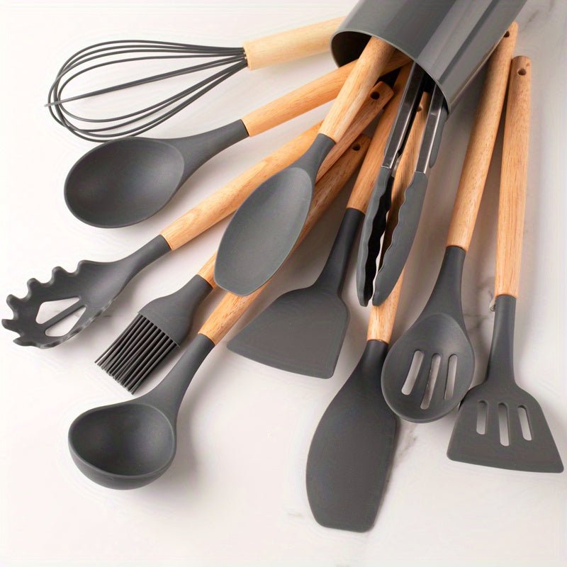 Kitchen Utensils Set Silicone Non-Stick Cooking Tools