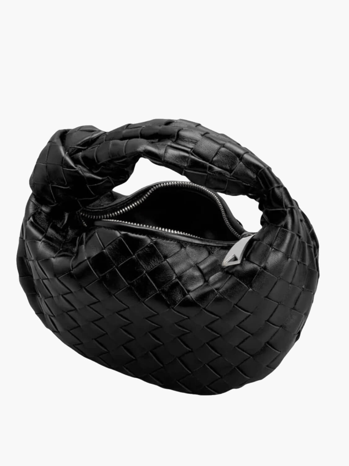 Handbag Vegan Leather Woven Shoulder Bag