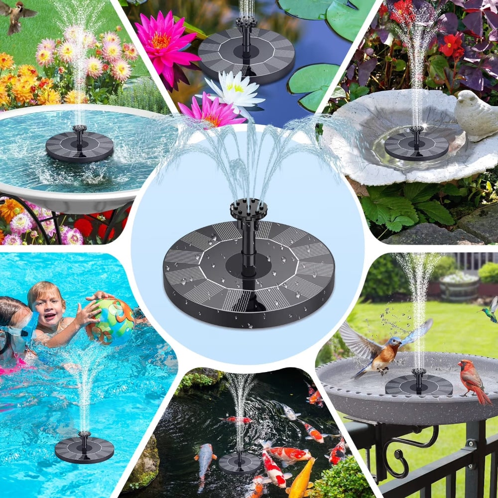 Solar Water Pump Fountain Garden Fountain Outdoor Birdbath - Image 3