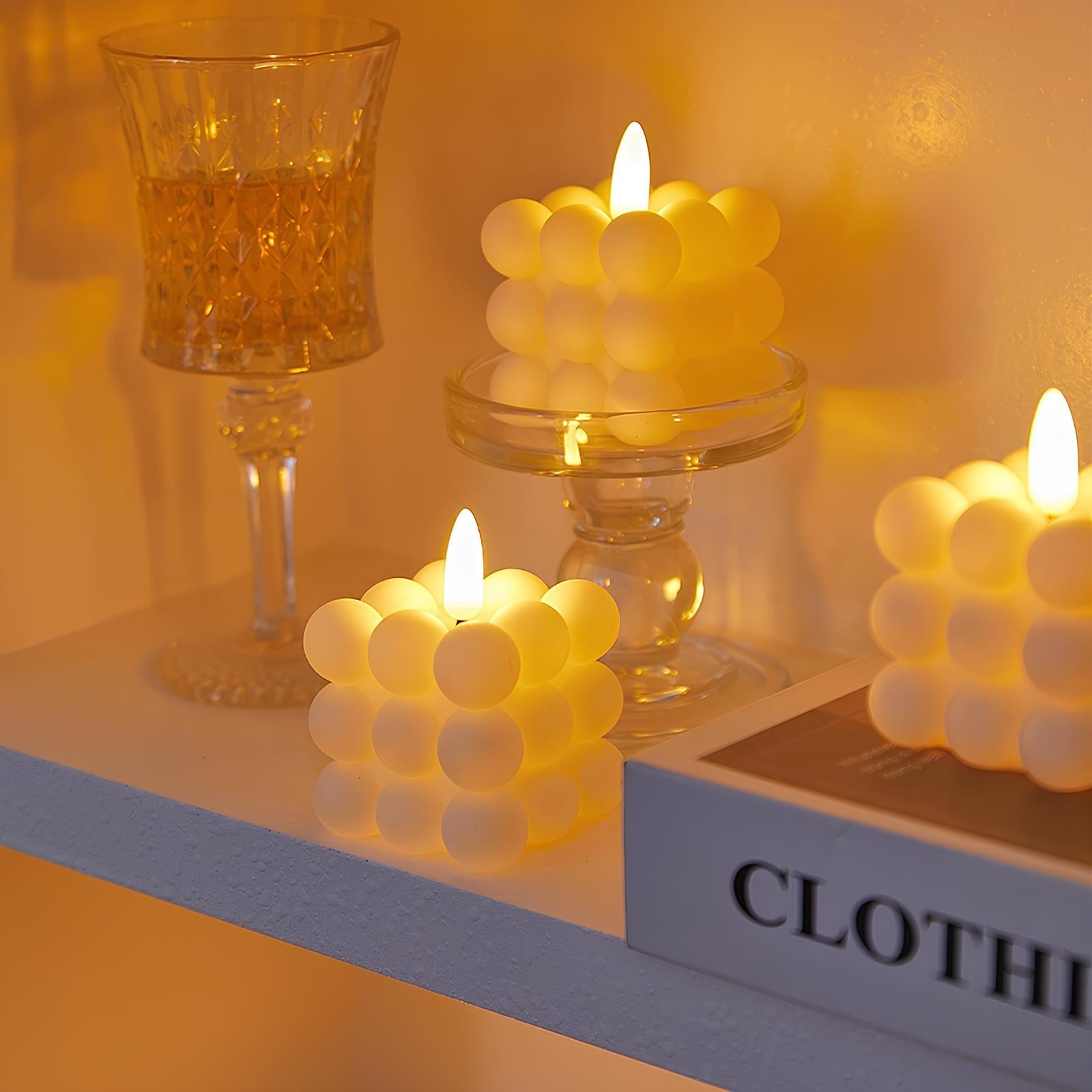 LED Pillar Candles Flickering Flame Effect
