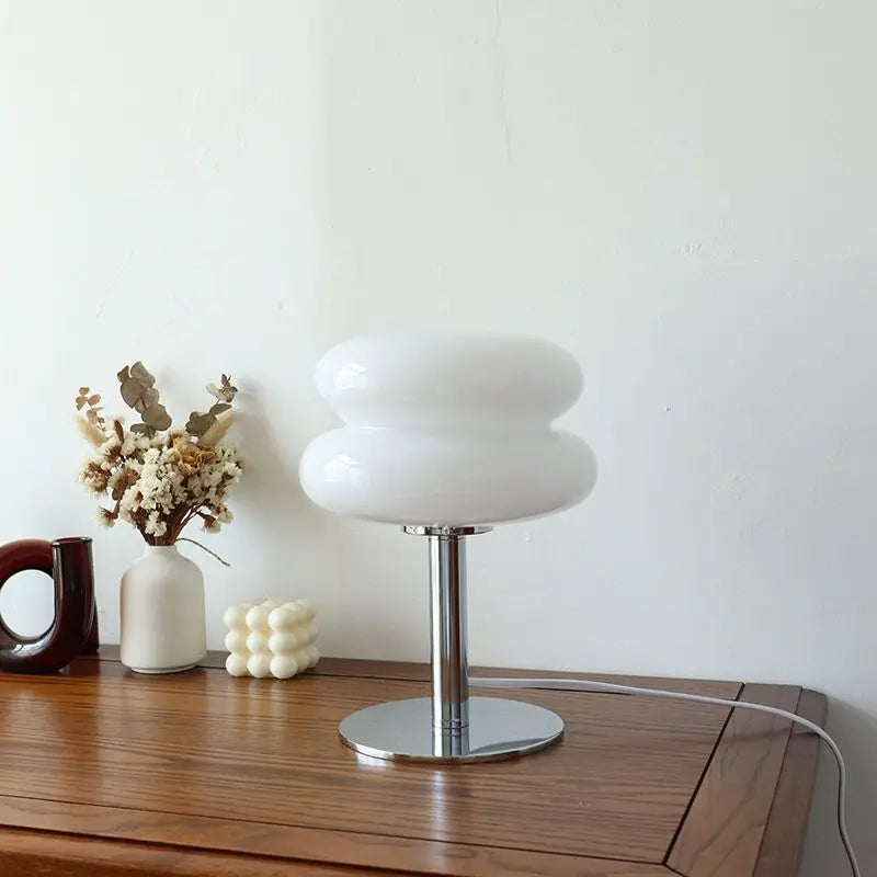 Table Lamp Retro Glass Shade Lighting Piece