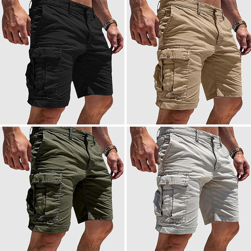 Pantalones cortos de trabajo cargo para hombre de verano | Bolsillos con cremallera