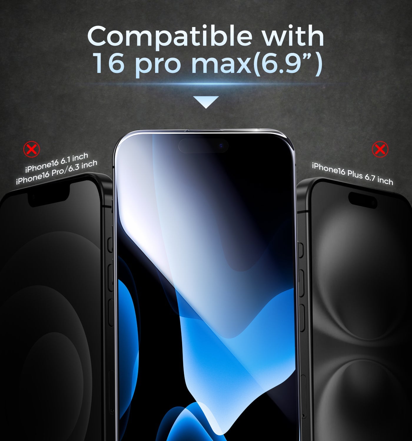 Tempered Glass Screen Protector with Privacy Shield - Image 3