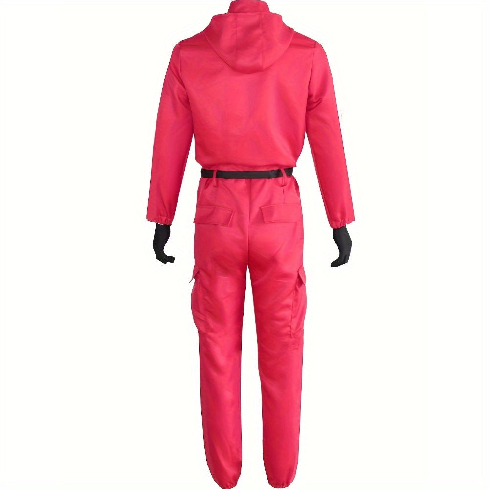 Unisex Long Sleeve Halloween Costume Jumpsuit | Hooded Zip Front - Image 3