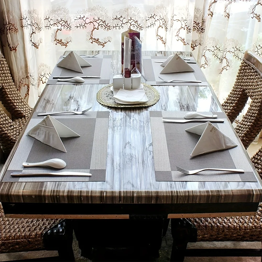 Washable Placemats Non-slip Placemats Pvc Table Mats Non-Slip Dining Set - Image 6