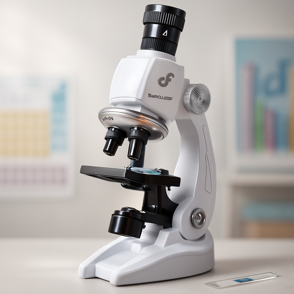 Microscope Kit Kids Plastic Educational Toy