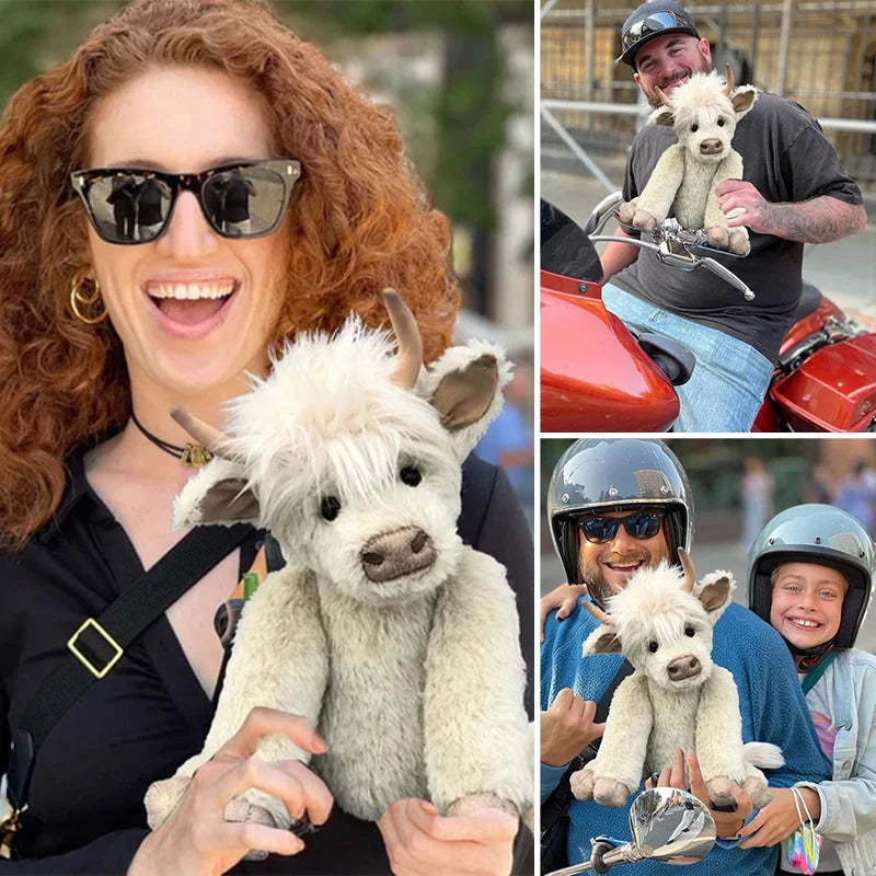 Highland Cow Ornament with Floral Headpiece