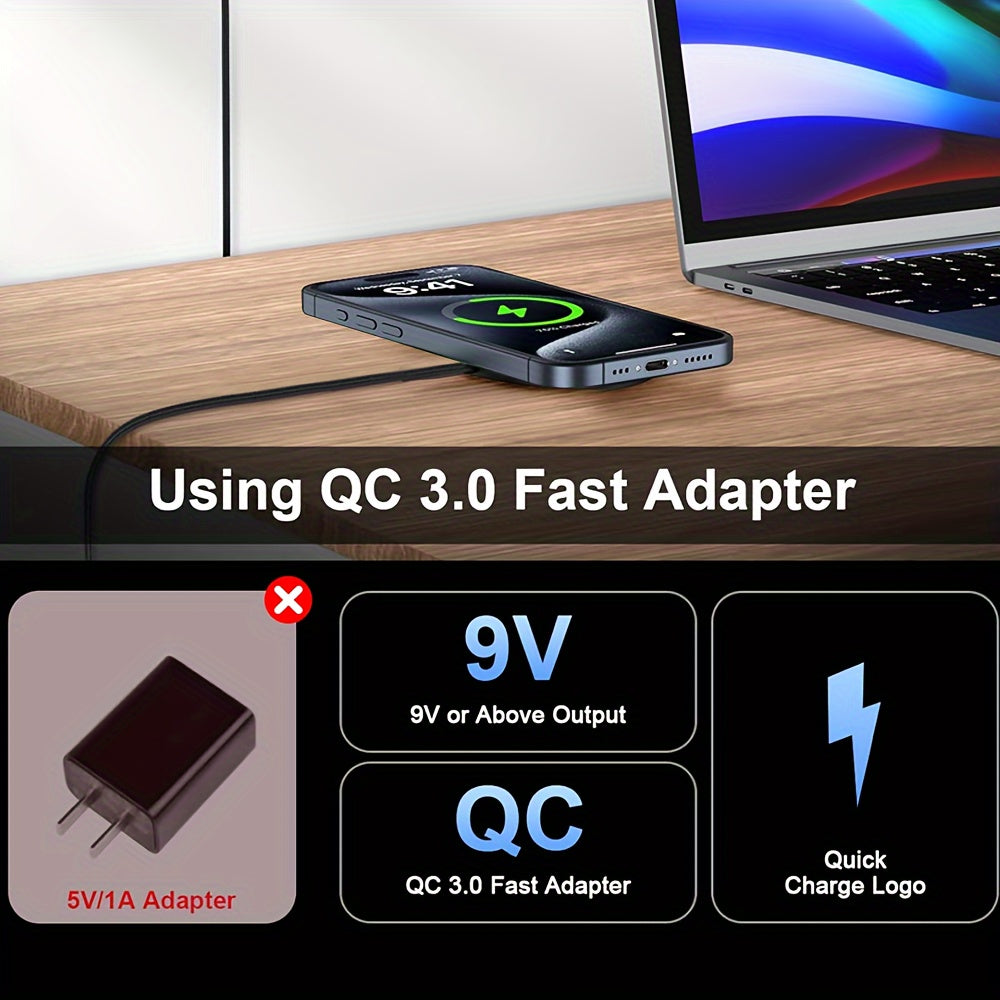 Bezdrátová magnetická nabíječka telefonu s USB kabelem