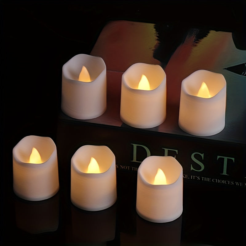 GlowFlicker - Confezione da 24/50/100 Candele LED Senza Fiamma per Atmosfera Romantica