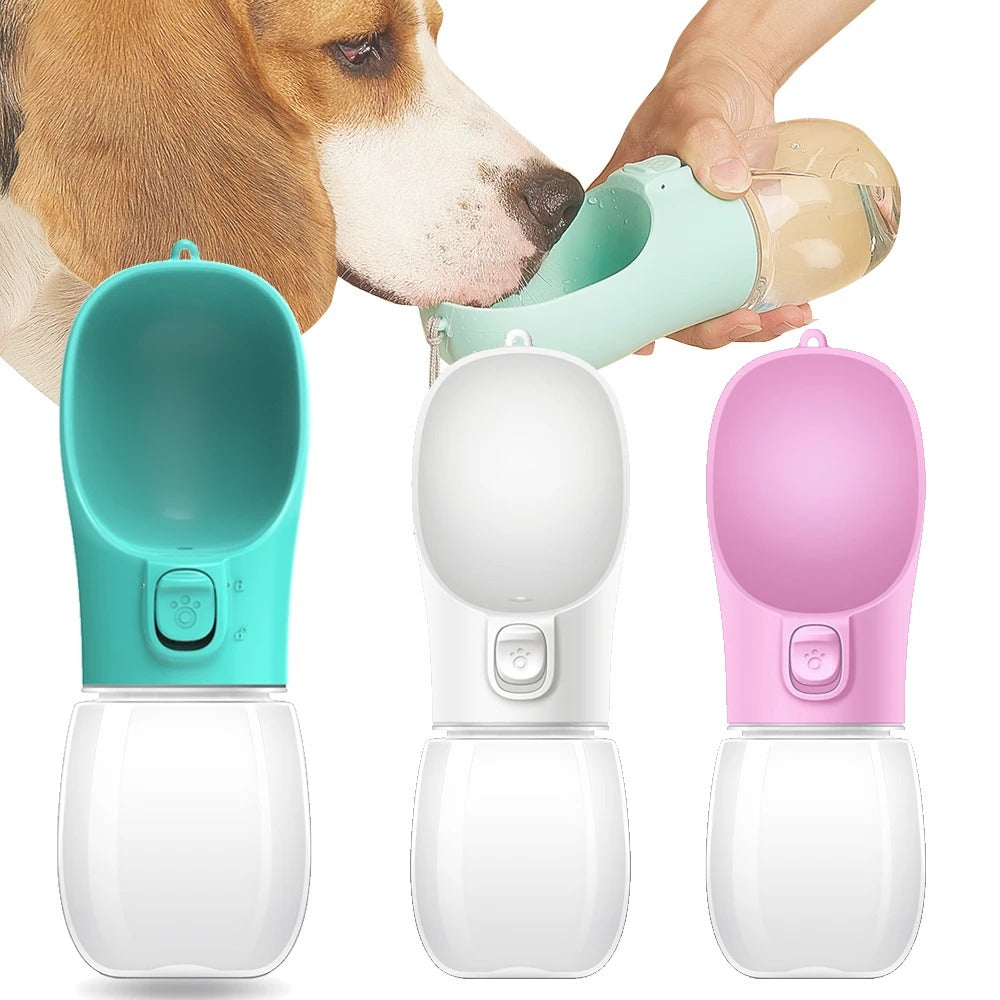 Botella de agua para perros con diseño de viaje a prueba de fugas