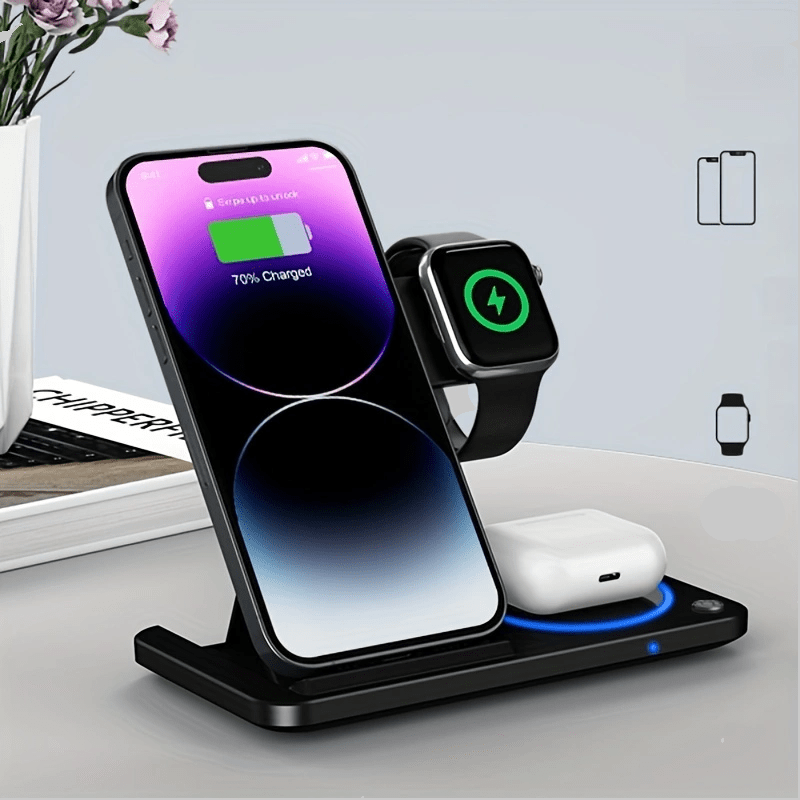 Wireless Charging Dock for Phone Watch Earbuds