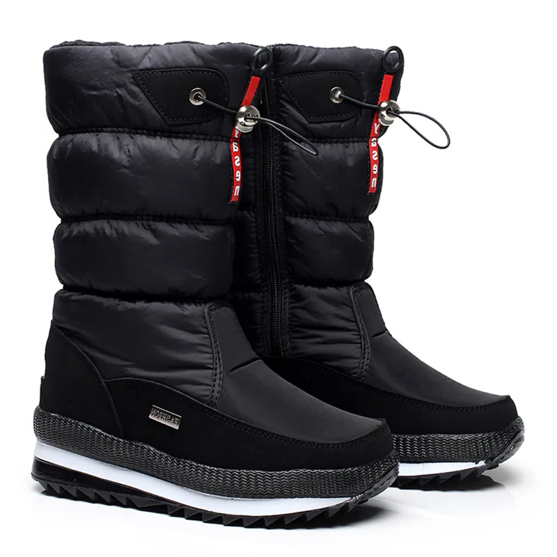 Waterproof Winter Boots with Side Zip Grip