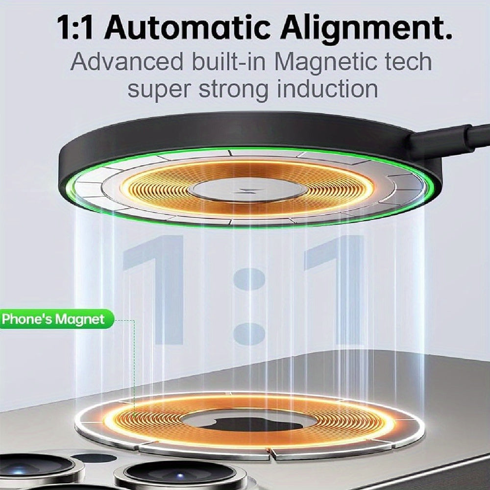 Bezdrátová magnetická nabíječka telefonu s USB kabelem