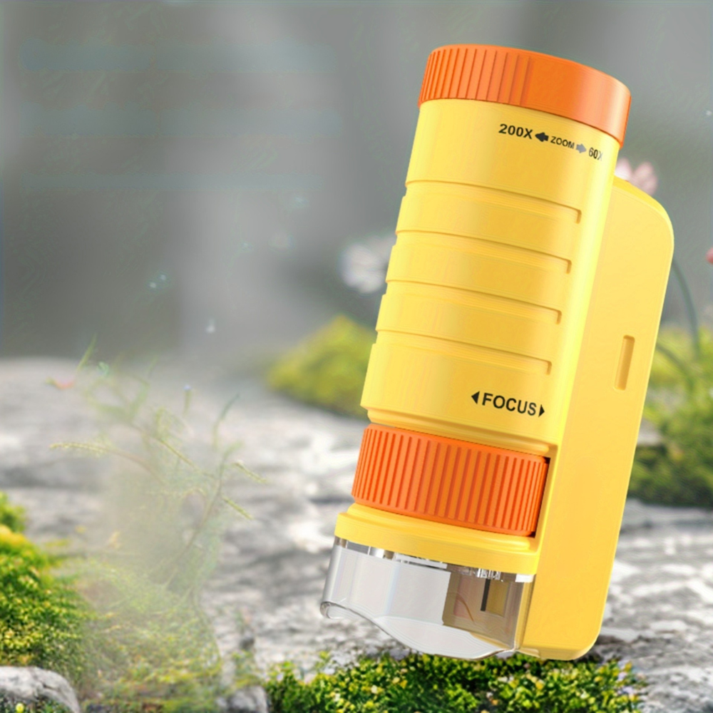 Mini Microscope with LED Light for Kids
