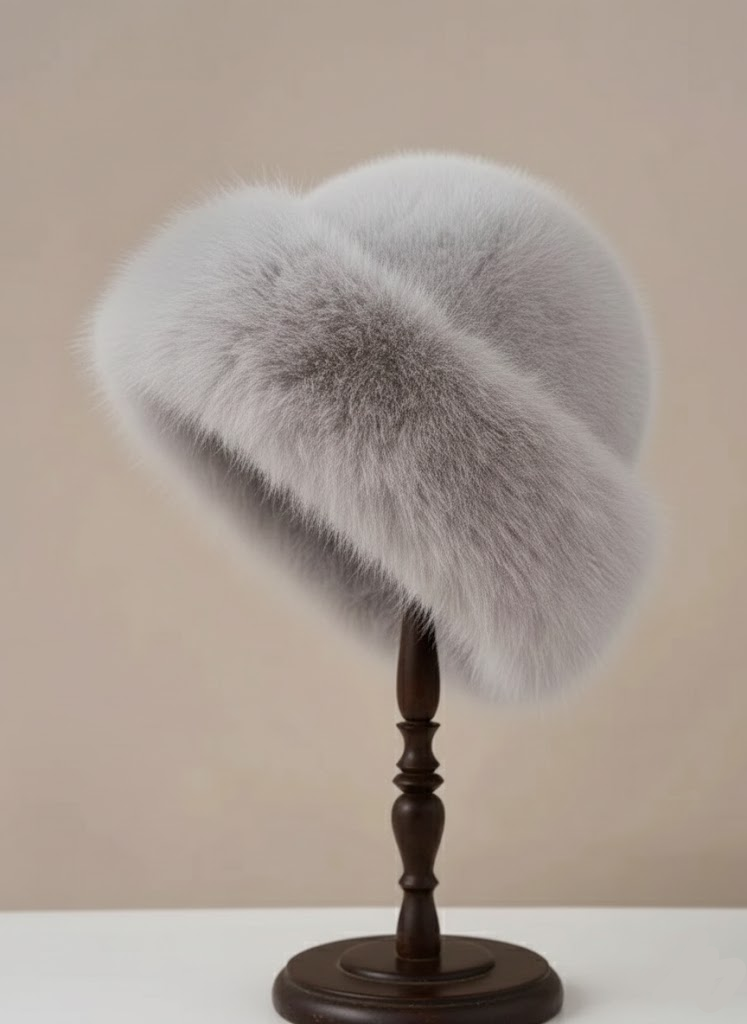 Winter Hat Faux Fur Elegant Warm Design
