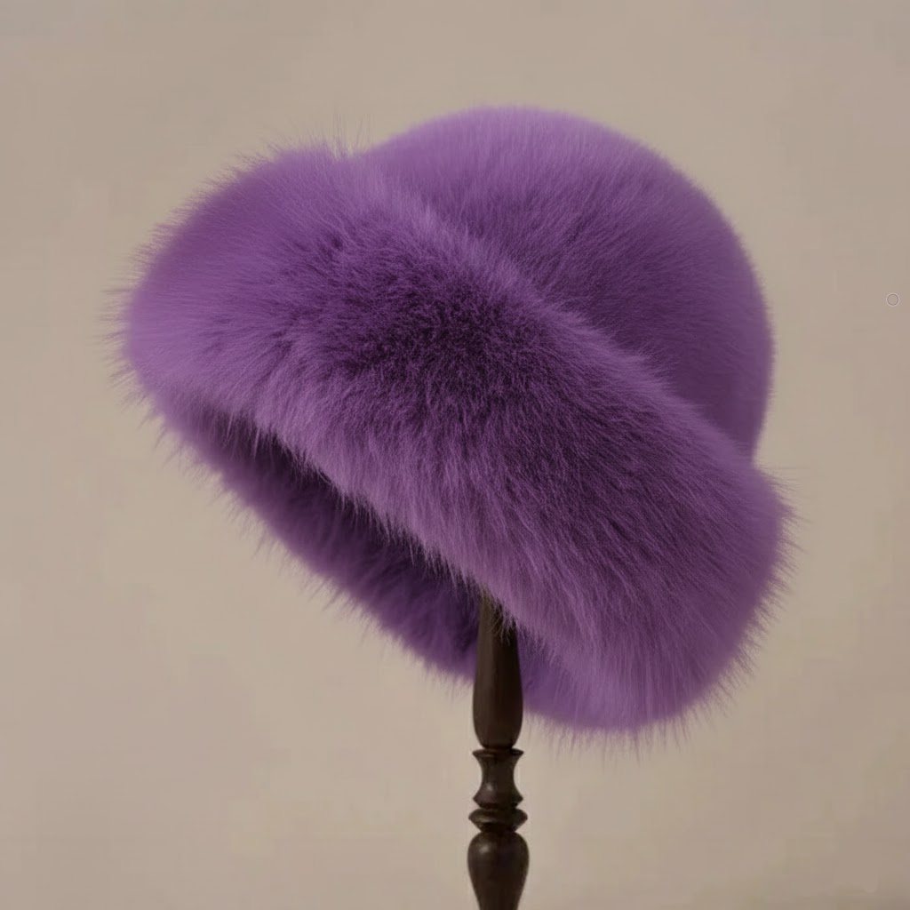 Winter Hat Faux Fur Elegant Warm Design
