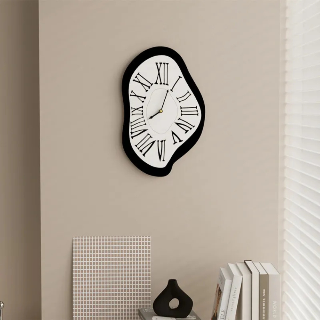 Wall Clock Modern Roman Numerals Art Style