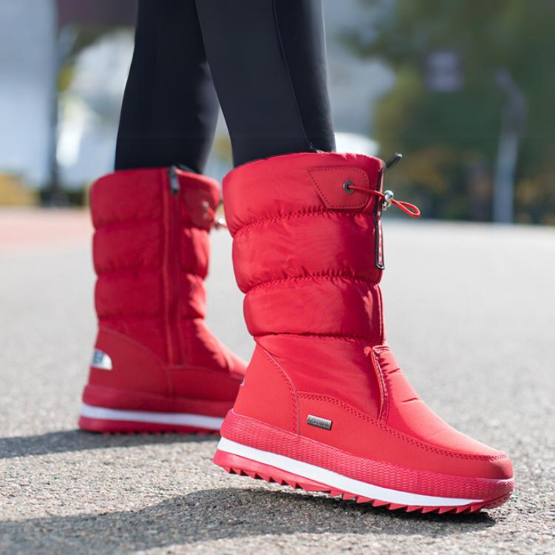 Waterproof Winter Boots with Side Zip Grip