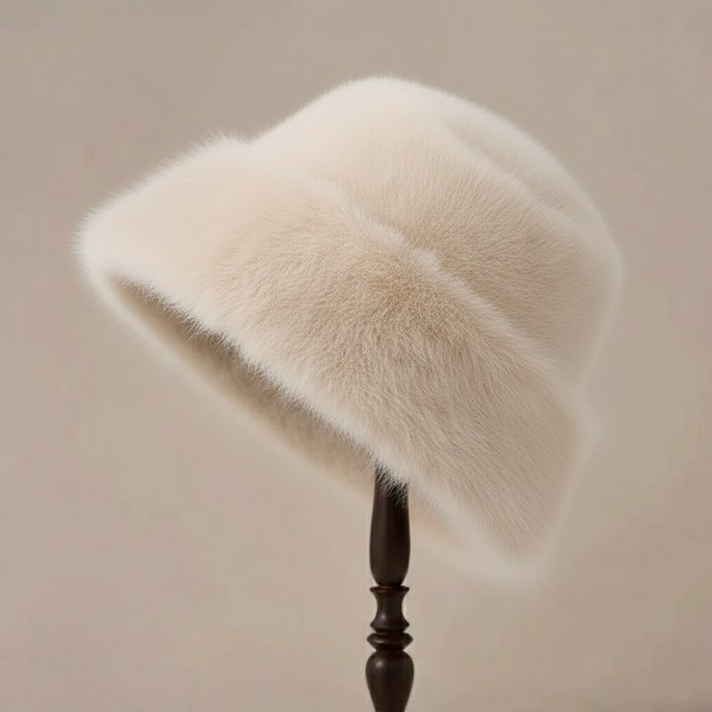 Winter Hat Faux Fur Elegant Warm Design
