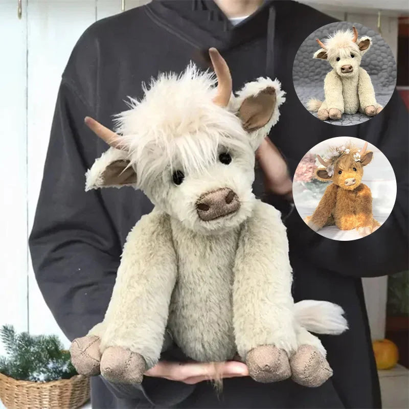 Highland Cow Ornament with Floral Headpiece