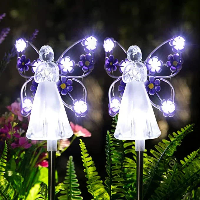 Luminous Haven Solar Engel LED Gartenleuchte – Elegante Außenbeleuchtung für Gärten und Gedenkstätten