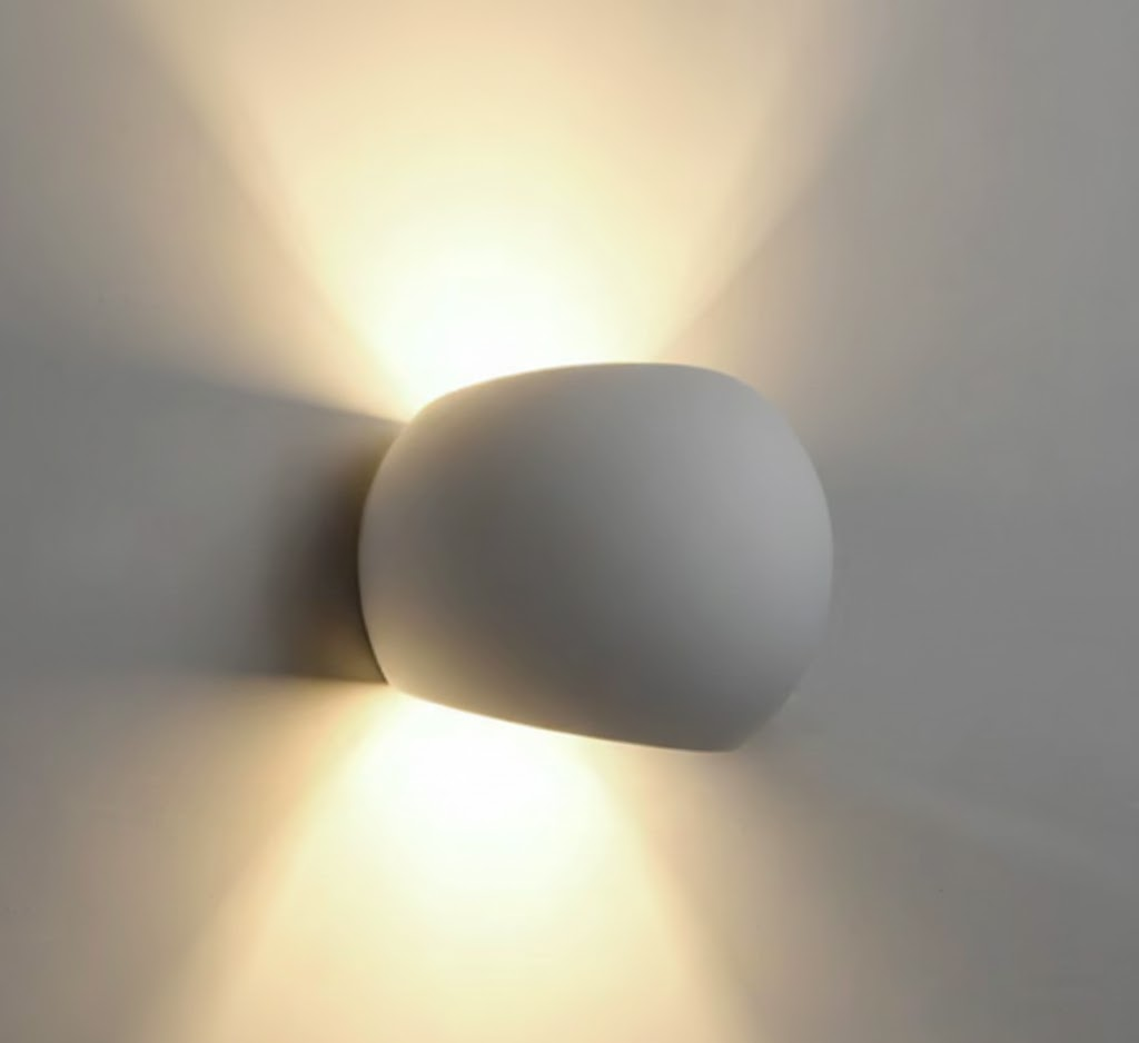 Wall Light White Plaster Uplight Downlight Fixture