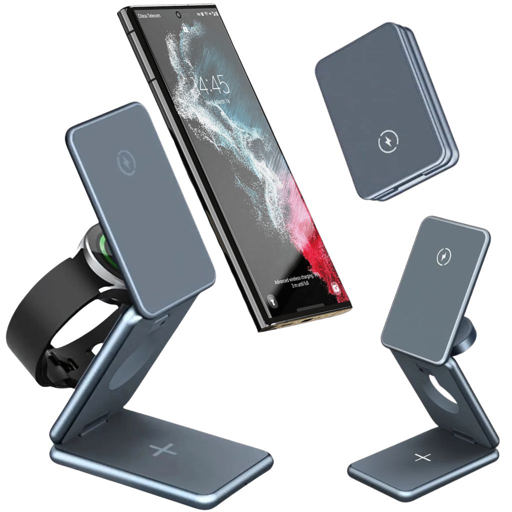 Wireless Phone Charger with Foldable Stand
