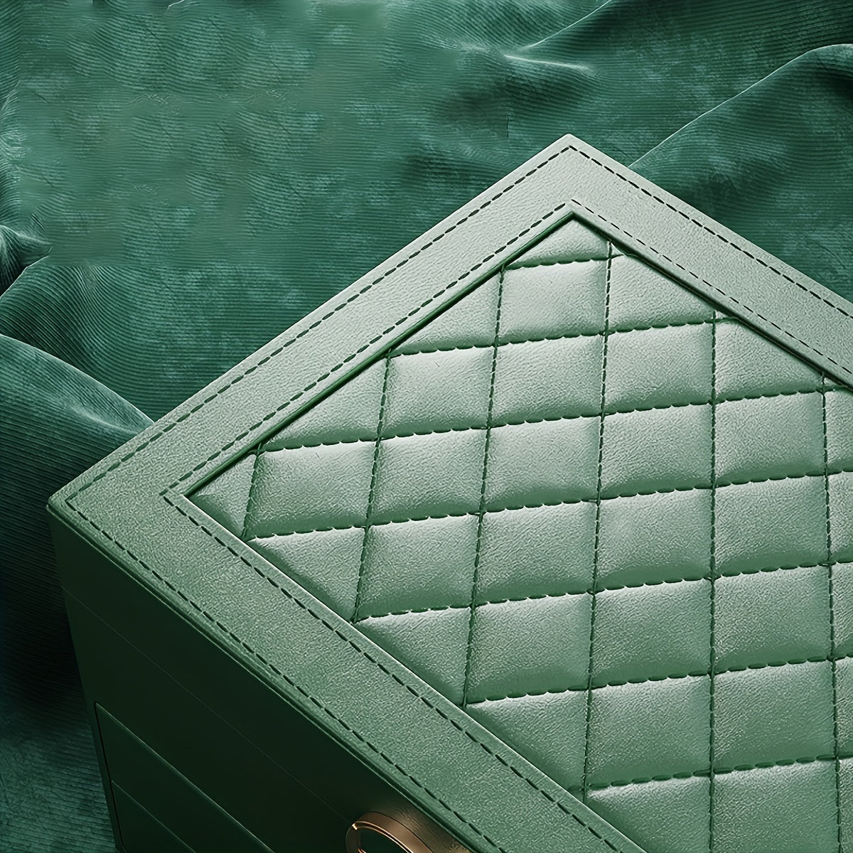 Jewelry Box Leather Organizer with Drawers