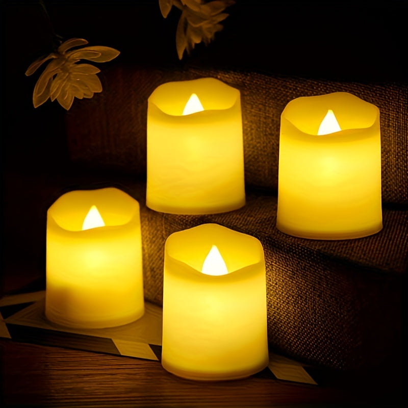 GlowFlicker - Confezione da 24/50/100 Candele LED Senza Fiamma per Atmosfera Romantica