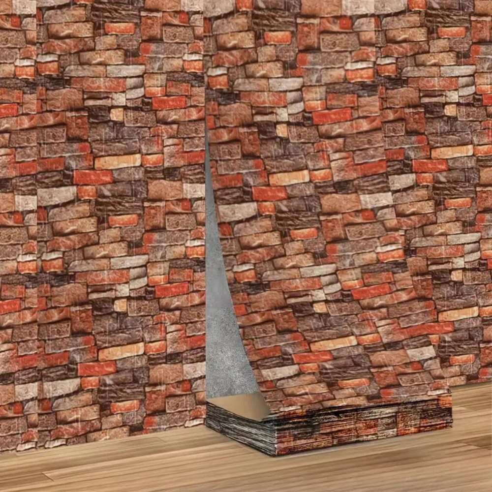 3D Peel and Stick Wall Panels Texture Waterproof Decor