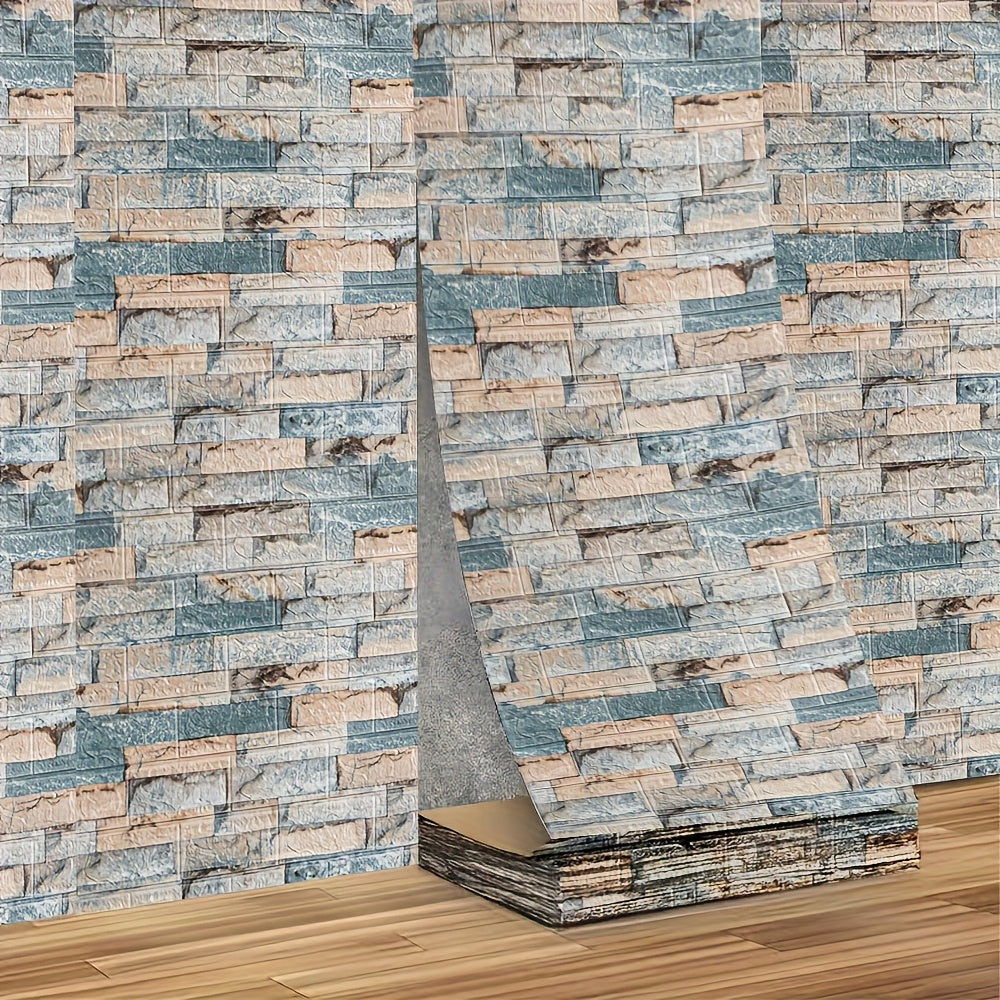 3D Peel and Stick Wall Panels Texture Waterproof Decor