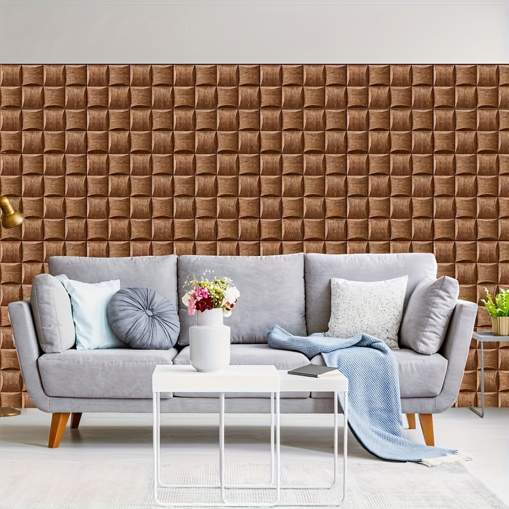 3D Wall Panels Wood Texture Peel and Stick Waterproof Decor