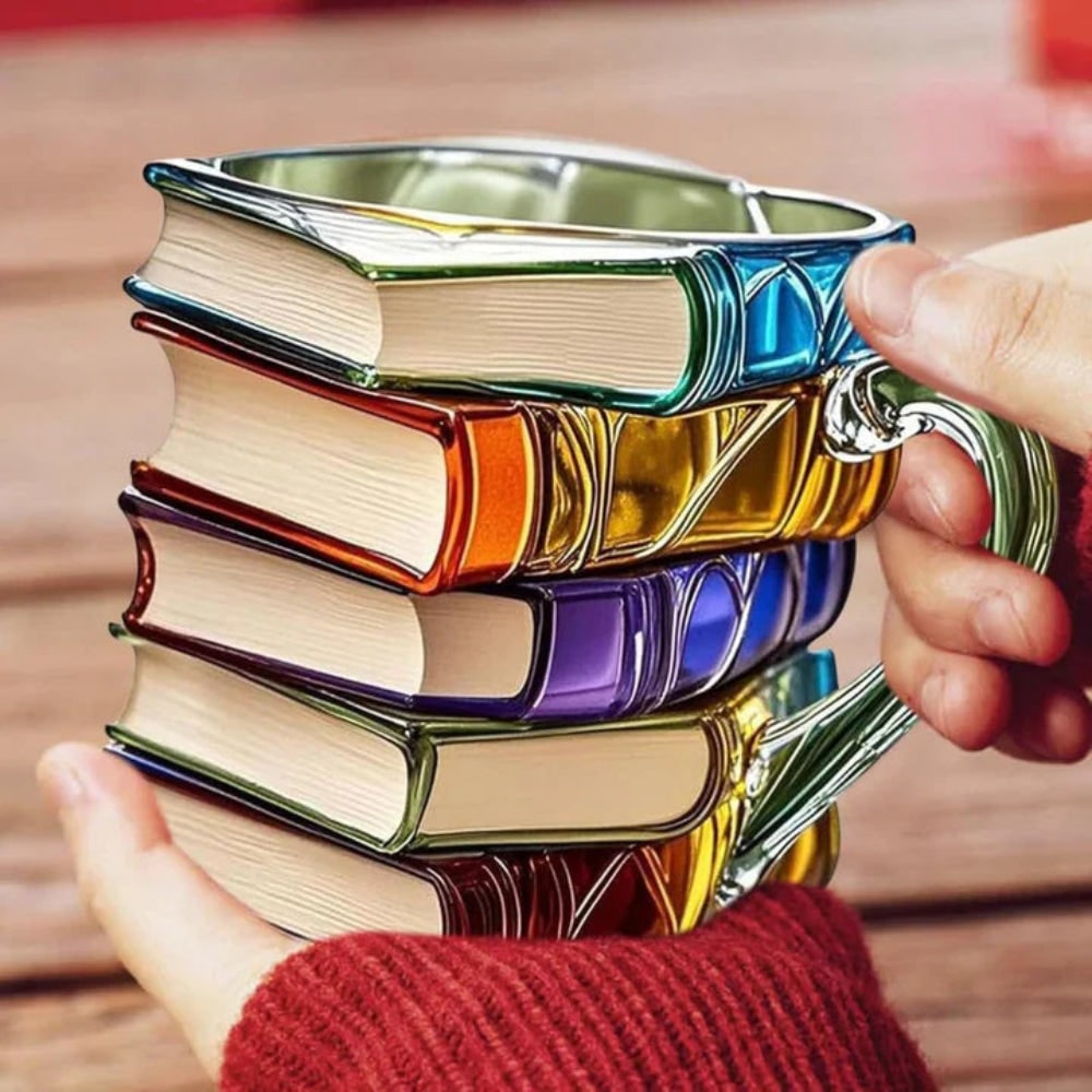 3d Glass Coffee Mug Literary Coffee Mug Book Design Mug 3D Glass - Image 5