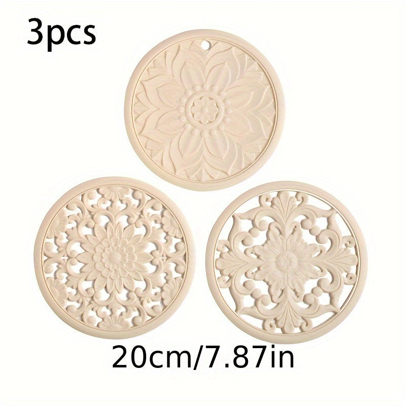 Ensemble de dessous de plat en silicone résistant à la chaleur